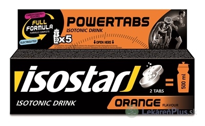 Isostar POWERTABS Orange šumivé tablety na prípravu izotonického nápoja, príchuť pomaranč, 1x10 ks