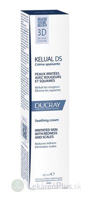 DUCRAY KELUAL DS Upokojujúci krém pre pokožku so začervenaním a šupinami (inov.2024) 1x40 ml