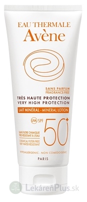 AVENE LAIT MINÉRAL SPF50+ minerálne mlieko (veľmi vysoká ochrana) 1x100 ml