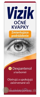 VIZIK Očné kvapky Zmierňujúce podráždenie dexpanthenol a karbomer 1x10 ml