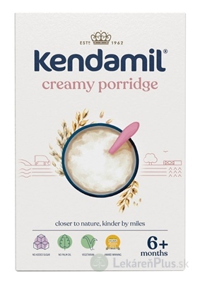 KENDAMIL Mliečna krémová ovsená kaša (od ukonč. 6. mesiaca) 1x150 g