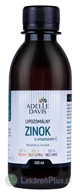 Adelle Davis Lipozomálny ZINOK s vitamínom C 1x200 ml