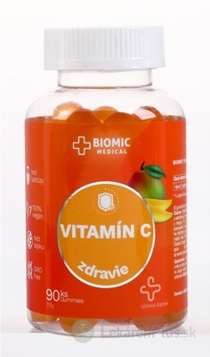 BIOMIC VITAMÍN C 250 mg gummies, mangová príchuť 1x90 ks