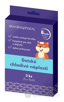 Slovakiapharm Detské chladivé náplasti 5x11 cm, 1x3 ks