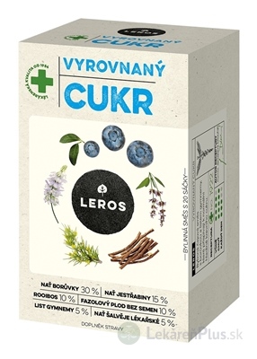 LEROS VYROVNANÝ CUKOR nálevové vrecká (inov.2021) 20x1 g (20 g)