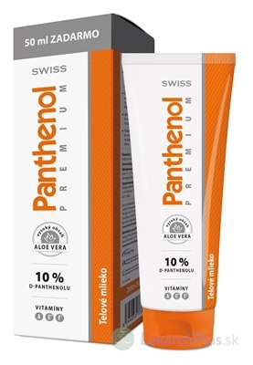 SWISS Panthenol PREMIUM 10% telové mlieko 200+50 ml zadarmo (250 ml)