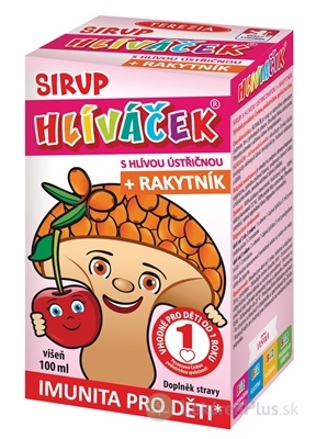 TEREZIA HLIVIAČIK S HLIVOU USTRICOVITOU + RAKYTNÍK sirup s príchuťou višne 1x100 ml