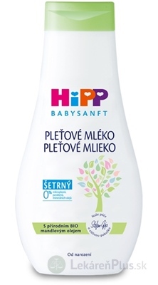 HiPP BABYSANFT Pleťové mlieko šetrné, s Bio mandľovým olejom (inov. 2022) 1x350 ml