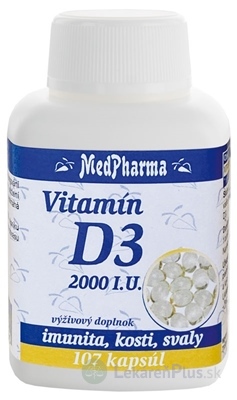 MedPharma VITAMÍN D3 2000 I.U. cps 1x107 ks