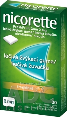 Nicorette Freshfruit Gum 2 mg gum med 1x30 ks