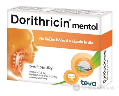 Dorithricin mentol pas ord 1x20 ks