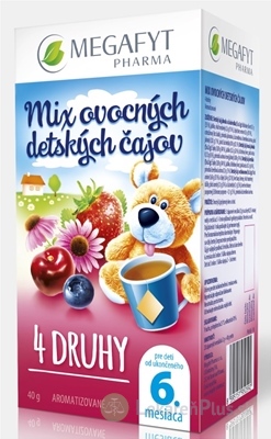 MEGAFYT MIX ovocných detských čajov 4 DRUHY (od ukonč. 6. mesiaca) 20x2 g (40 g)