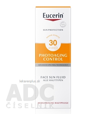 Eucerin SUN PHOTOAGING CONTROL SPF 30 na tvár emulzia na opaľovanie 1x50 ml