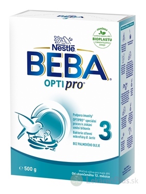 BEBA OPTIPRO 3 mliečna výživa pre malé deti (od ukonč. 12. mesiaca)(inov.2022) 1x500 g