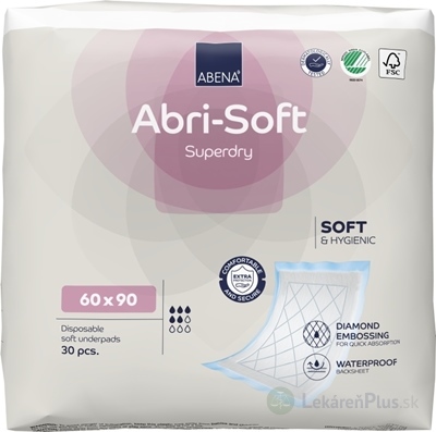 ABENA Abri-Soft Superdry podložka absorpčná, 60x90 cm, savosť 1500 ml, 1x30 ks