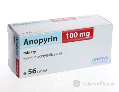 Anopyrin 100 mg tbl (blis.PVC/PVDC/Al) 1x56 ks