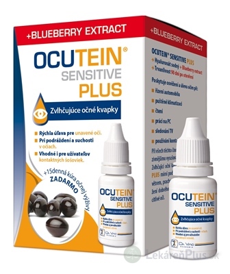 OCUTEIN SENSITIVE PLUS očné kvapky 15 ml + zadarmo Ocutein FRESH cps 15 ks, 1x1 set