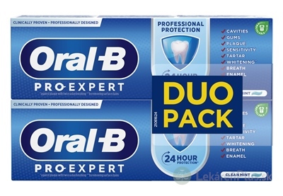 Oral-B PRO-EXPERT PROFESSIONAL PROTECTION DUO zubná pasta, Clean Mint 2x75 ml