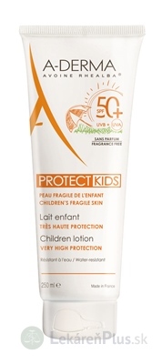 A-DERMA PROTECT KIDS LAIT SPF50+ mlieko pre deti (krehká fragilná koža) 1x250 ml