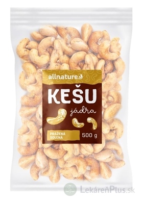 Allnature KEŠU jadrá pražené, solené 1x500 g
