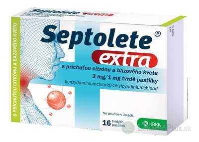 Septolete extra citrón a bazový kvet pas ord 3 mg/1 mg (blis.PVC/PE/PVDC//Al) 1x16 ks