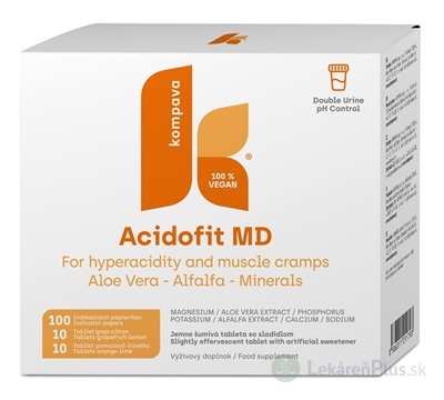 kompava ACIDOFIT MD MIX tbl eff (10 +10) ks + indikačné papieriky - prúžky 100 ks, 1x1 set