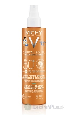 VICHY CAPITAL SOLEIL Fluidný sprej Deti SPF50+ vodeodolný sprej pre deti s ochranným faktorom 1x200 ml