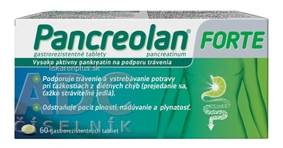 Pancreolan FORTE tbl ent 220 mg (blis.PVC/PVDC/Al) 1x60 ks