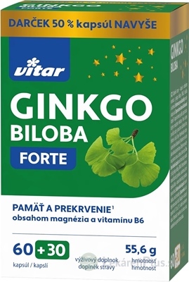 VITAR GINKGO BILOBA FORTE cps 60+30 ks (50 % navyše) (90 ks)