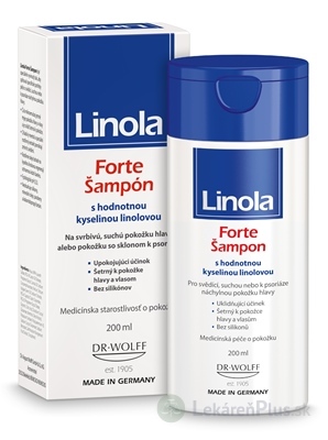 Linola Forte Šampón na suchú a svrbivú pokožku hlavy, s kyselinou linolovou 1x200 ml