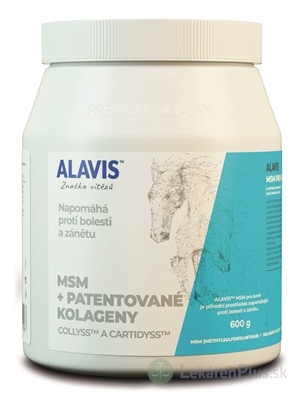 ALAVIS MSM + PATENTOVANÉ KOLAGENY prášok (pre kone) 1x600 g