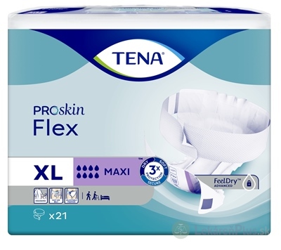 TENA Flex Maxi XL inkontinenčné nohavičky s rýchloupevňovacím pásom (inov.2022) 1x21 ks