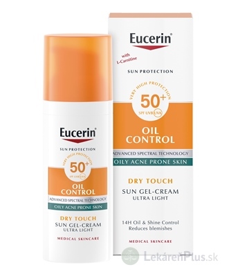 Eucerin SUN OIL CONTROL FACE SPF 50+ ochranný krémový gél na opaľovanie na tvár 1x50 ml