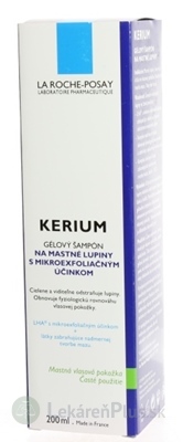 LA ROCHE-POSAY KERIUM ŠAMPÓN NA MASTNÉ LUPINY gélový šampón (M9028501) 1x200 ml