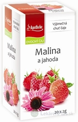 APOTHEKE PREMIER SELECTION ČAJ MALINA A JAHODA 20x2 g (40 g)