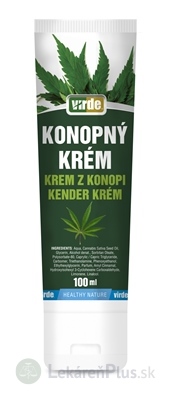 VIRDE KONOPNÝ KRÉM - rýchla úľava a uvoľnenie 1x100 ml