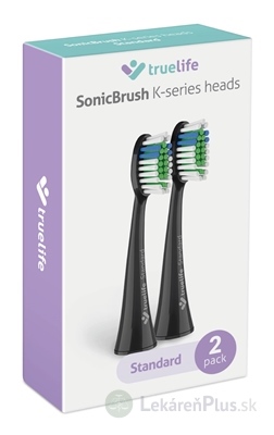 TrueLife SonicBrush K-series heads Standard black náhradné hlavice pre sonickú zubnú kefku 1x2 ks