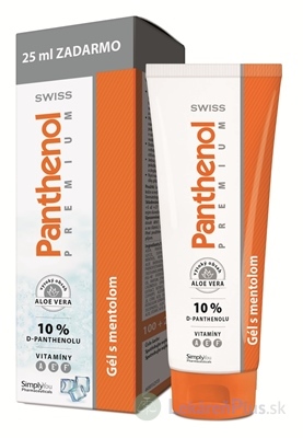 SWISS Panthenol PREMIUM Gél s mentolom 100+25 ml zadarmo (125 ml)