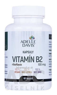 Adelle Davis VITAMÍN B2, riboflavín 100 mg cps 1x60 ks