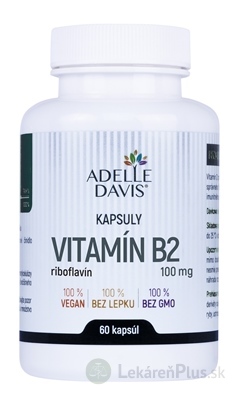 Adelle Davis VITAMÍN B2, riboflavín 100 mg cps 1x60 ks