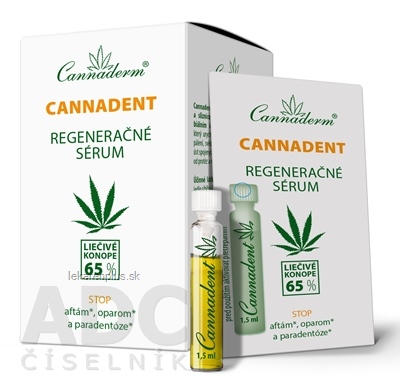Cannaderm CANNADENT regeneračné sérum na afty a opary 10x1,5 ml
