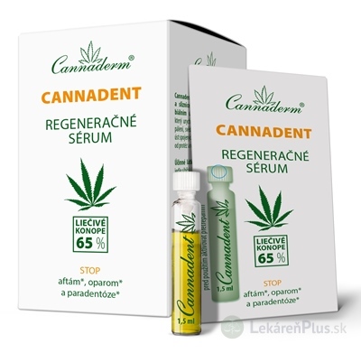 Cannaderm CANNADENT regeneračné sérum na afty a opary 10x1,5 ml