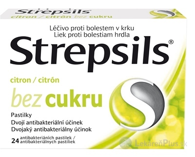 Strepsils Citrón bez cukru pas ord 1x24 ks