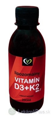 Zdravý svet Lipozomálny VITAMÍN D3 + K2 1x200 ml