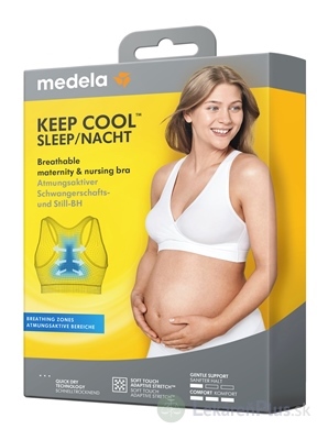 Medela Nočná dojčiaca podprsenka Keep Cool veľkosť L, biela 1x1 ks