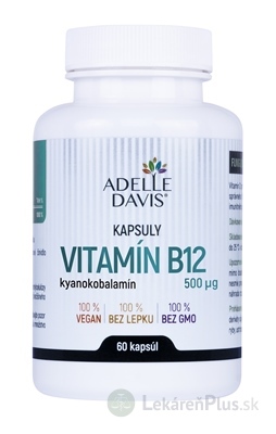 Adelle Davis VITAMÍN B12, kyanokobalamín 500 μg cps 1x60 ks