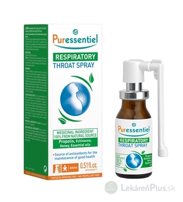 PURESSENTIEL Prírodný sprej do hrdla 1x15 ml