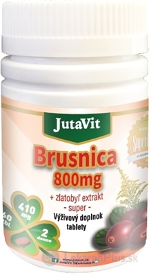 JutaVit Brusnica 800 mg + zlatobyľ extrakt - super tbl 1x60 ks