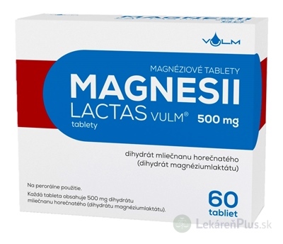 MAGNESII LACTAS VULM 500 mg tbl (blis.Al/PVC) 1x60 ks