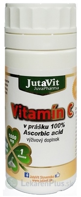 JutaVit Vitamín C (100% Ascorbic acid) prášok 1x160 g